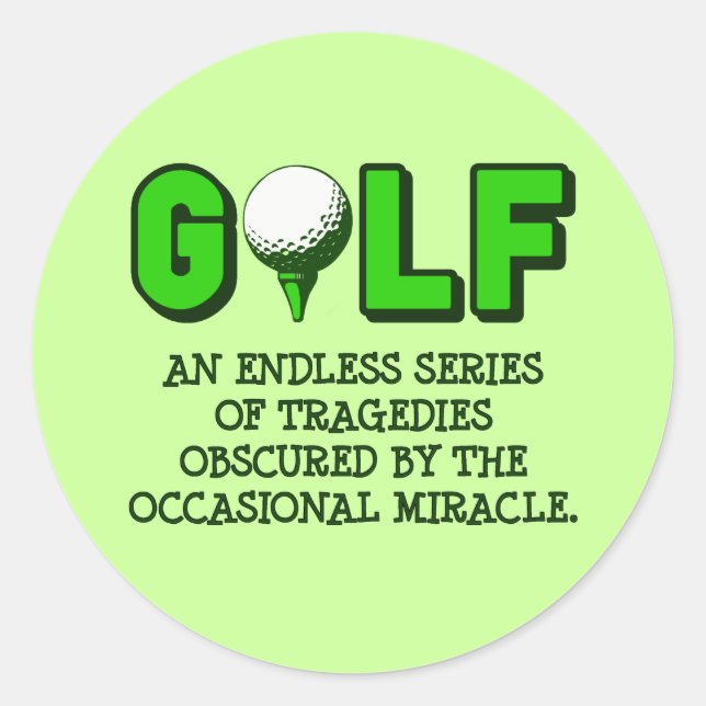 DIE DEFINITION DES GOLF RUNDER AUFKLEBER (Vorderseite)