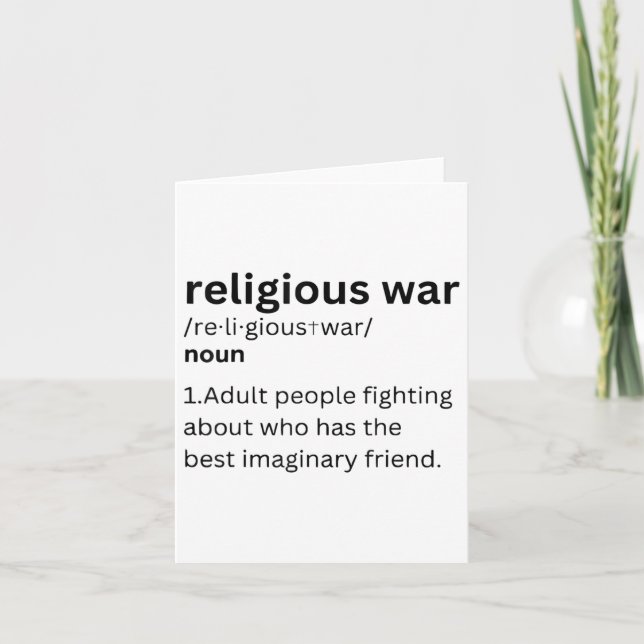 Die Definition des religiösen Krieges ermöglicht e Karte (Vorderseite)