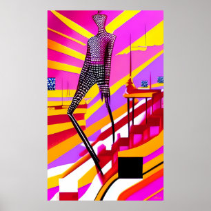Die Deklination von Slick-Slax auf der Rolltreppe Poster