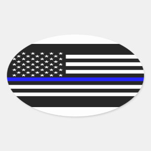 Die Dekoration der amerikanischen Flagge der Thin  Ovaler Aufkleber
