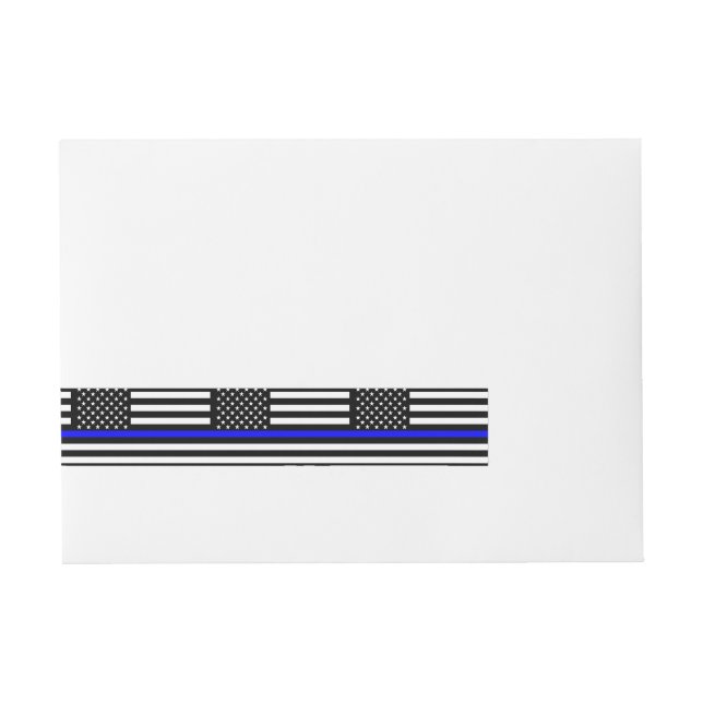 Die Dekoration der amerikanischen Flagge der Thin  Rundum-Adressaufkleber (Vorderseite)