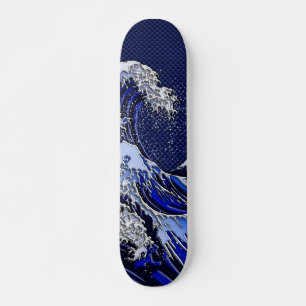Die Dekoration der großen Hokusai-Wave-Chromfaser Skateboard