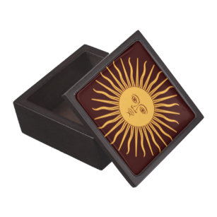 Die Dekoration der Sun-Symbole Kiste