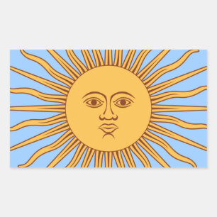 Die Dekoration der Sun-Symbole Rechteckiger Aufkleber