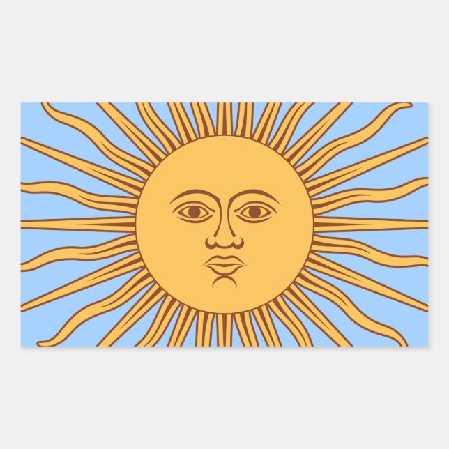 Die Dekoration der Sun-Symbole Rechteckiger Aufkleber (Vorderseite)