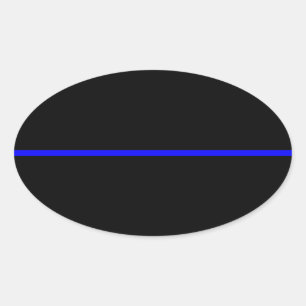 Die Dekoration der symbolträchtigen Thin Blue Lin Ovaler Aufkleber