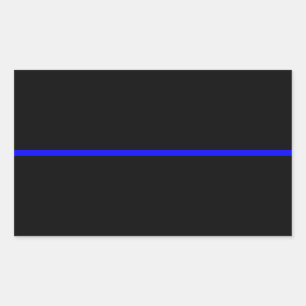 Die Dekoration der symbolträchtigen Thin Blue Lin Rechteckiger Aufkleber