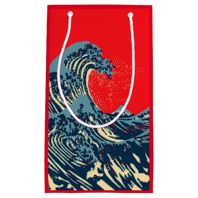 Die Dekoration des Great Hokusai Wave Pops Kleine Geschenktüte (Vorderseite)