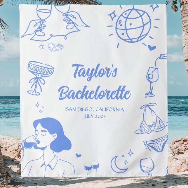 Die Dekoration des Junggeselinnen-Abschieds von Co Wandteppich (Von Creator hochgeladen)