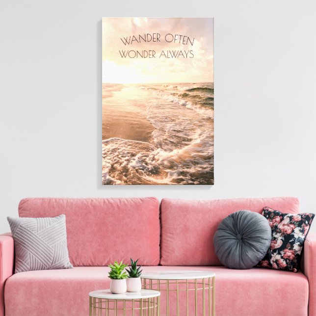 Die Dekoration des Sunrise Fotos am Strand mit Zit Leinwanddruck (Insitu (Wohnzimmer))