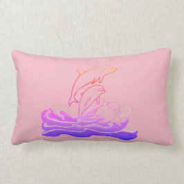Die Delphine Wellen lumbales Kissen 33 x 53 cm