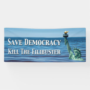 Die Demokratie rette den Filibuster um. Banner