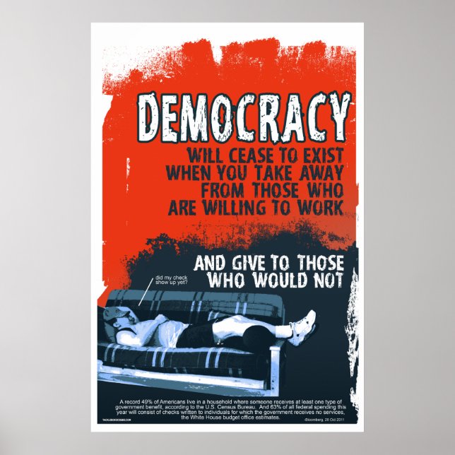 Die Demokratie wird aufhören (24x36) Poster (Vorne)