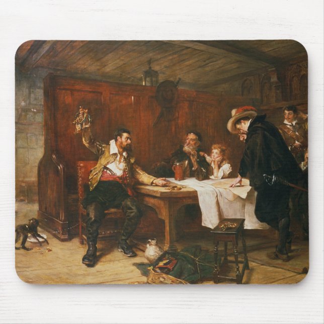 Die des Buccaneers Geschichte (Öl auf Leinwand) Mousepad (Vorne)