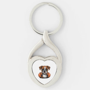Die Designer-Kunst von BoxerLoveK9 Schlüsselanhänger