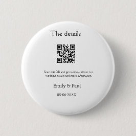 Die Details Hochzeitswebsite scannen QR hinzufügen Button