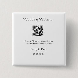 Die Details Hochzeitswebsite scannen QR hinzufügen Button
