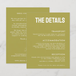 💍 Die DETAILS Minimalistisch Elegante Hochzeit Begleitkarte