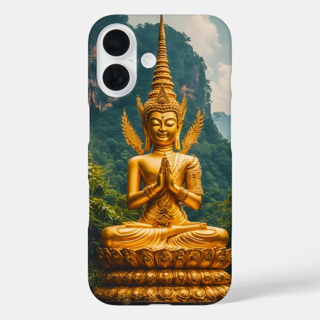Die Devata im goldenen Licht iPhone 16 Hülle (Rückseite)