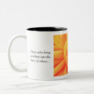 Die, die holen Sonnenschein…. Zweifarbige Tasse