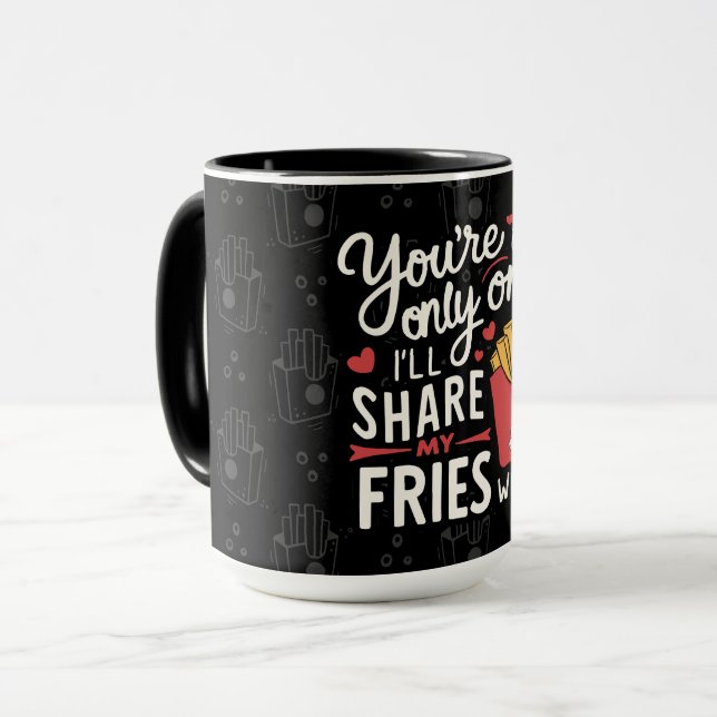 Die, die ich meine Freunde mit lustigen Valentinen Tasse (Vorderseite Links)