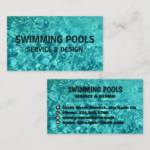 Die Dienstleistungen des Swimmingpools Visitenkarte