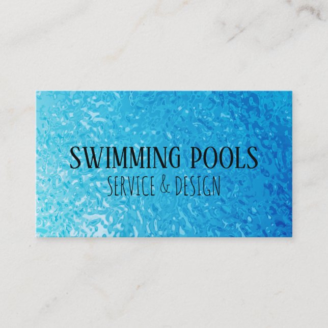 Die Dienstleistungen des Swimmingpools Visitenkarte (Vorderseite)