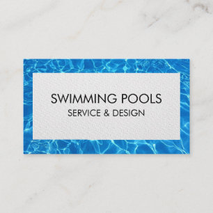 Die Dienstleistungen des Swimmingpools Visitenkarte