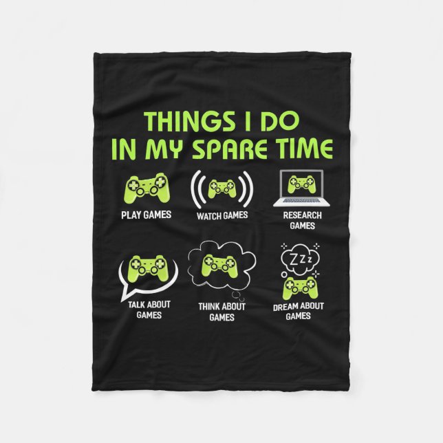 Die Dinge, die Gamer in spärlicher Zeit tun Fleecedecke (Vorderseite)