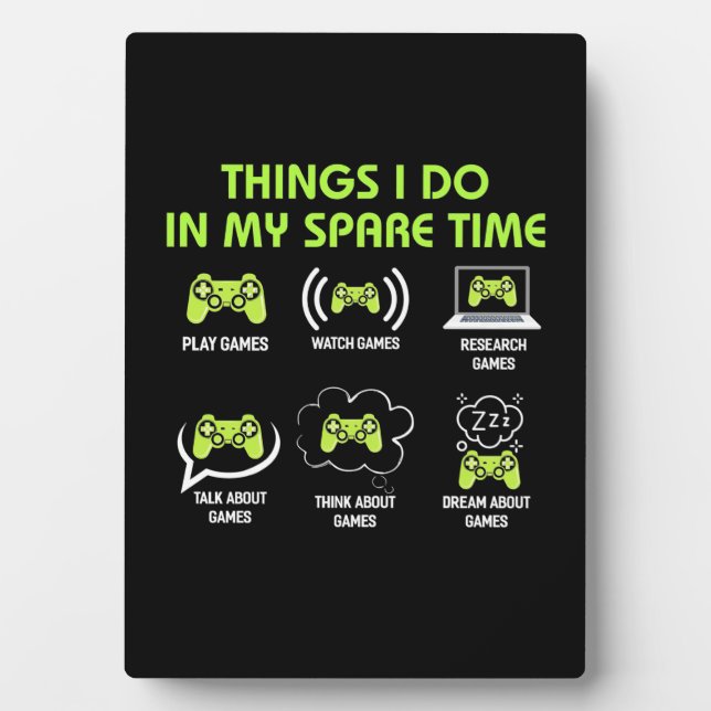 Die Dinge, die Gamer in spärlicher Zeit tun Fotoplatte (Vorderseite)