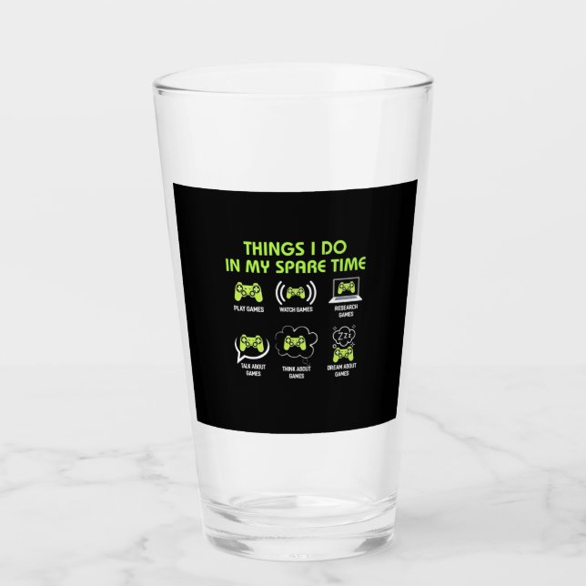 Die Dinge, die Gamer in spärlicher Zeit tun Glas (Vorderseite)