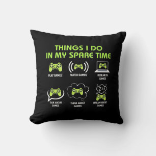 Die Dinge, die Gamer in spärlicher Zeit tun Kissen