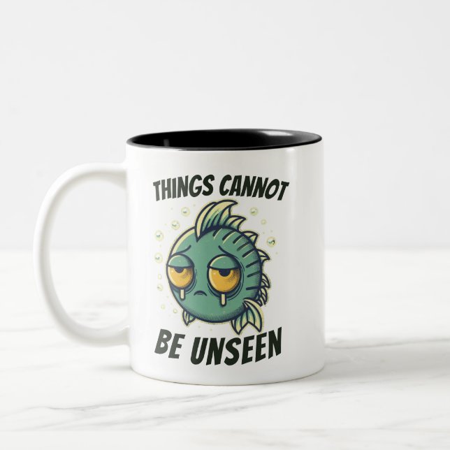 Die Dinge können nicht unsichtbar sein Zweifarbige Tasse (Links)
