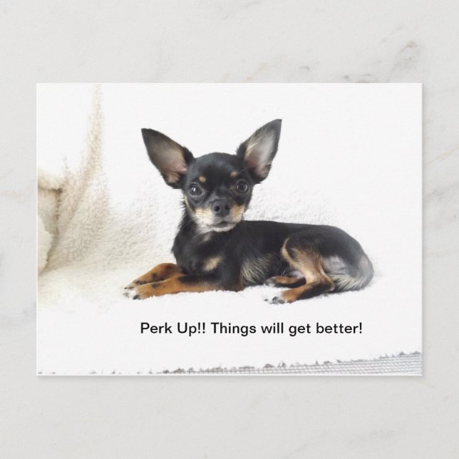 Die Dinge werden besser werden Postkarte (Vorderseite)