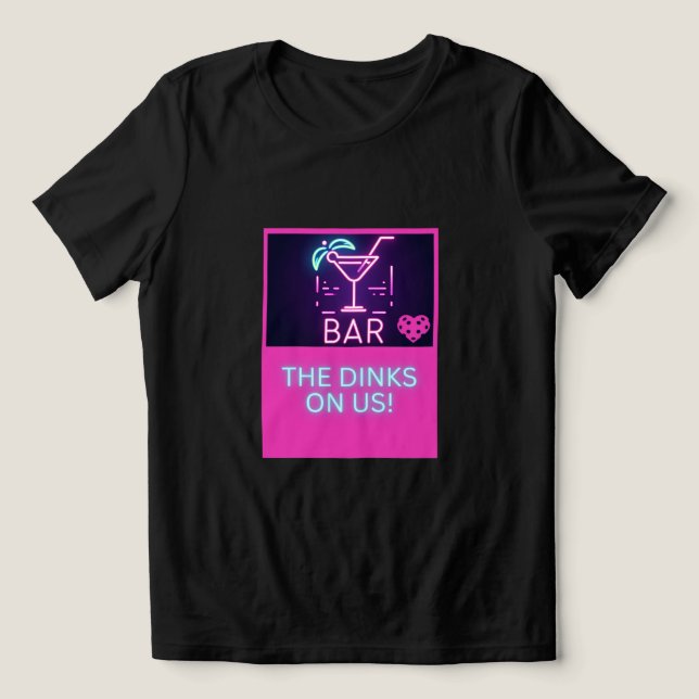 Die Dinks auf dem Glas von Martini Tri-Blend Shirt (Design Vorderseite)