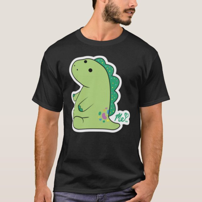 Die Dinosaurier-Aufkleber pflücken T-Shirt (Vorderseite)
