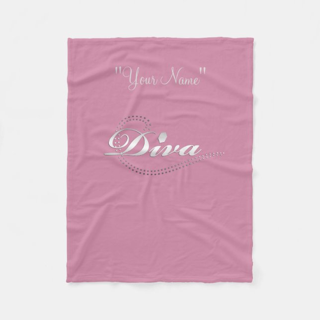 Die Diva des Mädchens "im Training" Fleecedecke (Vorderseite)