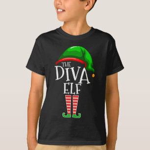 Die Diva Elf Familie passt Weihnachtsgeschenke Mam T-Shirt