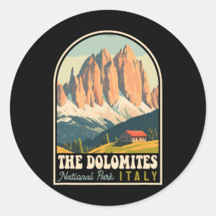 Die Dolomiten Italien Skifahren Wandern Radfahren Runder Aufkleber