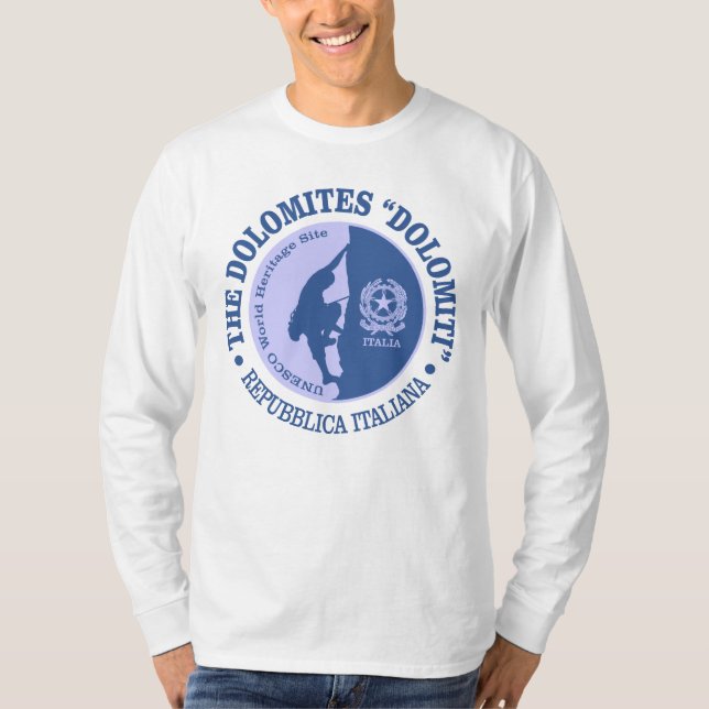 Die Dolomiten (Klettern) T-Shirt (Vorderseite)