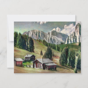 Die Dolomiten Malerei Postkarte