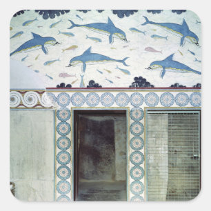 Die Dolphin Frescoes im Queen's Bad Quadratischer Aufkleber