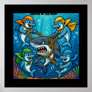DIE DOLPHIN GARDIANER STRIKE! — Helden der Tiefe Poster