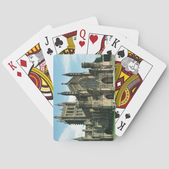 Die Domkirche der gesegneten Jungfrau Mary und Spielkarten (Rückseite)