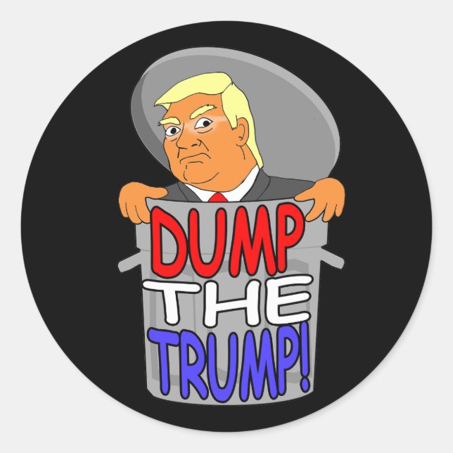 Die Donald Trump-Sticker fallen lassen Runder Aufkleber (Vorderseite)