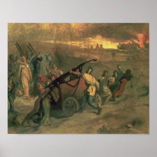 Die Dorf-Feuerwehrmänner, 1857 Poster