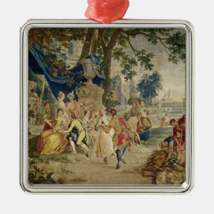 Die Dorf Party nach D.Teniers Silbernes Ornament