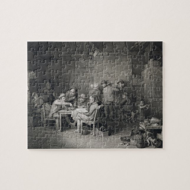Die Dorf-Politiker, graviert von Abraham Raimb (Horizontal)