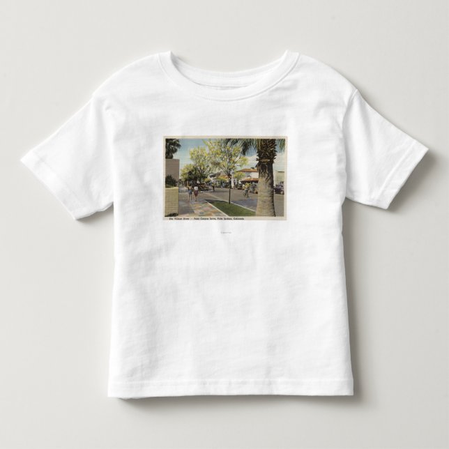 Die Dorf-Straße, Palmen-Schlucht-Antrieb Kleinkind T-shirt (Vorderseite)