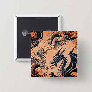 Die Drachen Krieg Orangen Himmel Button